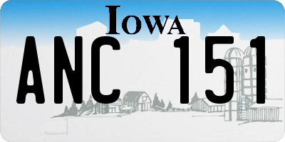 IA license plate ANC151