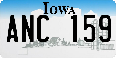 IA license plate ANC159