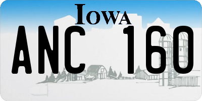 IA license plate ANC160