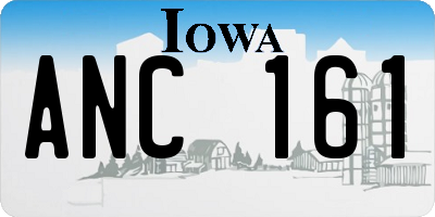 IA license plate ANC161