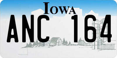 IA license plate ANC164
