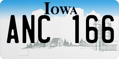 IA license plate ANC166