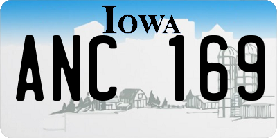 IA license plate ANC169