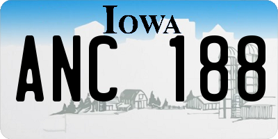 IA license plate ANC188
