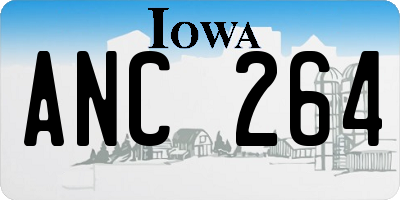 IA license plate ANC264