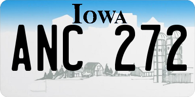 IA license plate ANC272