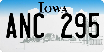 IA license plate ANC295