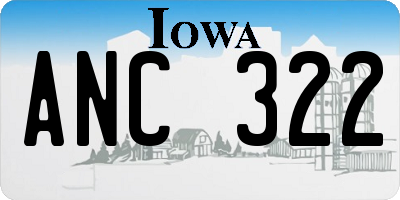 IA license plate ANC322