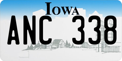 IA license plate ANC338