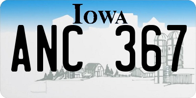 IA license plate ANC367
