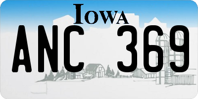 IA license plate ANC369