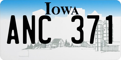 IA license plate ANC371