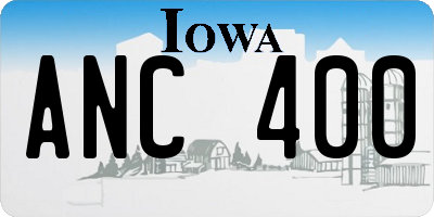 IA license plate ANC400