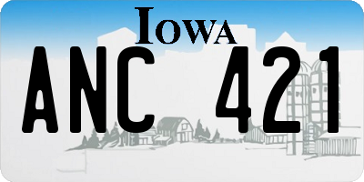 IA license plate ANC421