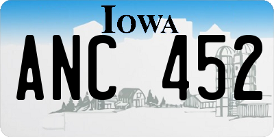 IA license plate ANC452