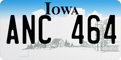 IA license plate ANC464