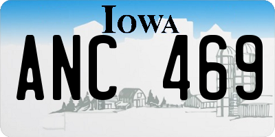 IA license plate ANC469