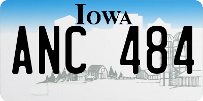 IA license plate ANC484