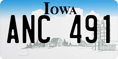 IA license plate ANC491
