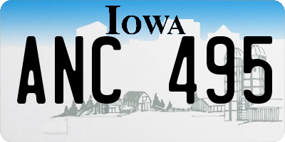 IA license plate ANC495