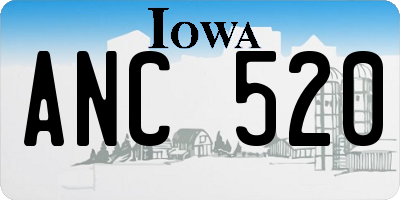 IA license plate ANC520