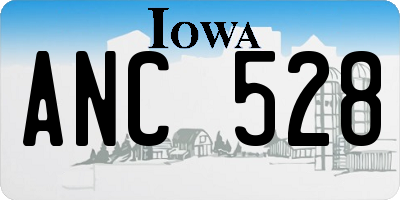 IA license plate ANC528