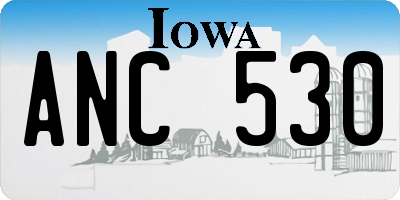 IA license plate ANC530