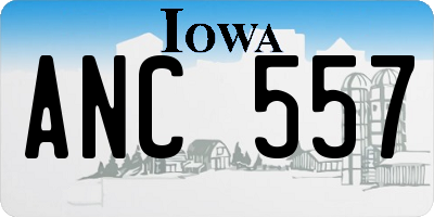 IA license plate ANC557