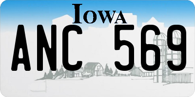 IA license plate ANC569