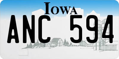 IA license plate ANC594