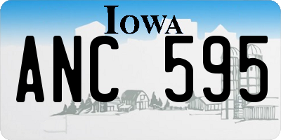 IA license plate ANC595