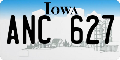 IA license plate ANC627