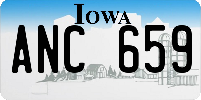 IA license plate ANC659