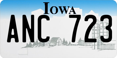 IA license plate ANC723
