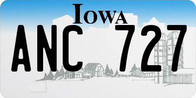 IA license plate ANC727