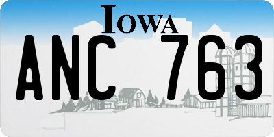 IA license plate ANC763