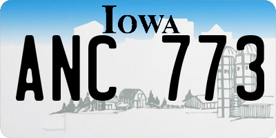 IA license plate ANC773