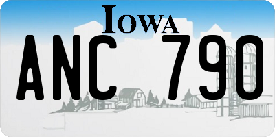 IA license plate ANC790