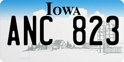IA license plate ANC823