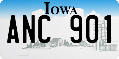 IA license plate ANC901