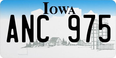 IA license plate ANC975