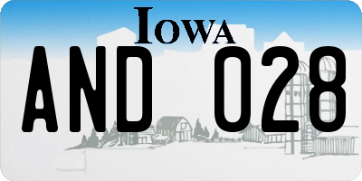 IA license plate AND028