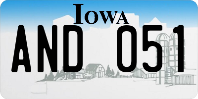 IA license plate AND051