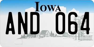 IA license plate AND064