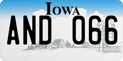 IA license plate AND066