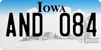 IA license plate AND084