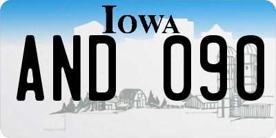 IA license plate AND090