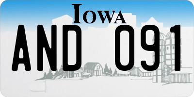 IA license plate AND091