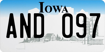 IA license plate AND097
