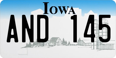 IA license plate AND145